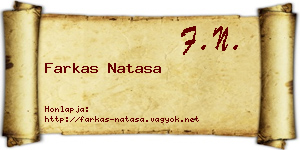 Farkas Natasa névjegykártya