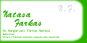 natasa farkas business card